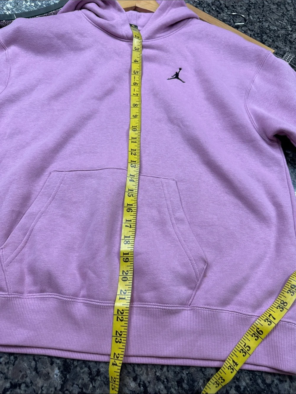 Jordan Men’s Lavender Hoodie with Black Jumpman EUC M